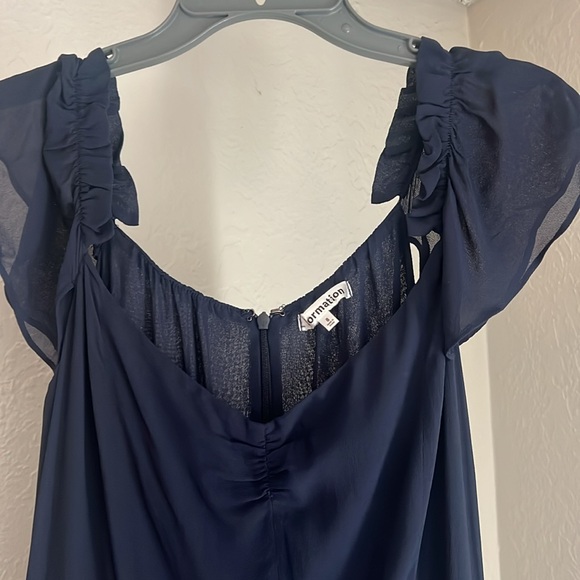 Reformation Butterfly dress in navy blue - Picture 5 of 5